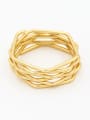 thumb color Gold Plated Geometric  Stacking Ring 0