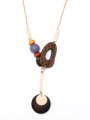 thumb Custom Gold Charm Necklace with Gold Plated Wood 0