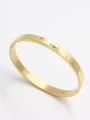 thumb Personalized Stainless steel Gold  Zircon Bangle   59mmx50mm 0