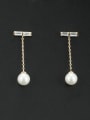 thumb Model No LYE334542B Blacksmith Made Gold Plated Pearl Round Drop drop Earring 0