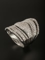 thumb GODKI Luxury Women Wedding Dubai Model No 1000002991 New design Platinum Plated Copper Zircon Ring in White color 0