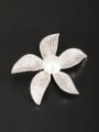 thumb White Flower Lapel Pins & Brooche with Platinum Plated Pearl 0