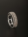 thumb GODKI Luxury Women Wedding Dubai Platinum Plated Copper Square Zircon White Ring Combination of the ring 1