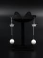 thumb A Platinum Plated Stylish Pearl Drop drop Earring Of chain 0