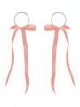 thumb Mother's Initial Pink Drop drop Earring with Statement 0