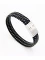 thumb Model No A00007H Black  Bracelet with Stainless steel 0