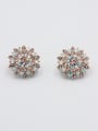 thumb Personalized Gold Plated Multi-Color  Rhinestone Studs stud Earring 0