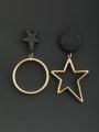 thumb Black color Gold Plated Star Drop drop Earring 0