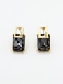 thumb The new  Gold Plated austrian Crystals Geometric Studs stud Earring with Grey 0