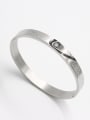 thumb Stainless steel Zircon White Bangle 63MMX55MM 0