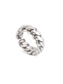 thumb Silver-Plated Titanium chain Silver Beautiful Band band ring 0