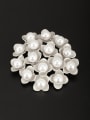 thumb White color Platinum Plated Flower Pearl Lapel Pins & Brooche 0