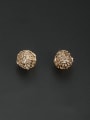 thumb White Flower Youself ! Gold Plated Diamond Studs stud Earring 0