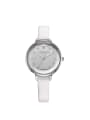 thumb Model No A000460W-002 Fashion White Alloy Japanese Quartz Round Genuine Leather Women's Watch 24-27.5mm 0