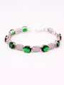 thumb The new Platinum Plated Copper Zircon Bracelet with Green 0