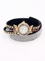 thumb Model No 1000003231 24-27.5mm size Alloy Round style Faux Leather Women's Watch 0