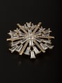 thumb New design Gold Plated Copper Zircon Lapel Pins & Brooche in White color 0