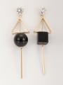 thumb The new Gold Plated Copper Acrylic Round Drop drop Earring with Black 0