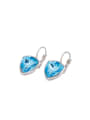 thumb Heart style with Zinc Alloy austrian Crystals Drop drop Earring 0