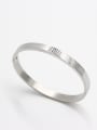 thumb White  Bangle with Stainless steel    59mmx50mm 0