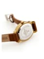 thumb Fashion Brown Alloy Japanese Quartz Square Genuine Leather Women's Watch 24-27.5mm 1