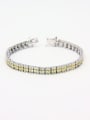 thumb Personalized Platinum Plated Copper Yellow Zircon Bracelet 0