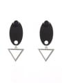 thumb A Silver-Plated Zinc Alloy Stylish  Drop drop Earring Of Triangle 0