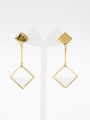 thumb A Gold Plated Stylish  Hoop drop Earring Of Geometric 0