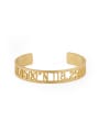 thumb Mother's Initial Gold bangle with 0