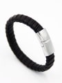 thumb Black Bracelet with Stainless steel 0