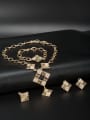 thumb White color Gold Plated Statement Rhinestone 4 Pieces Set 0
