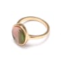 thumb Personalized Gold Plated Zinc Alloy Multicolor Geometric Band band ring 0