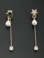 thumb Star style with Gold Plated Pearl Drop drop Earring 0