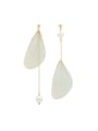 thumb A Gold Plated Zinc Alloy Stylish Pearl Drop drop Earring Of Butterfly 0