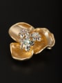 thumb Gold Plated Flower Multicolor Rhinestone Beautiful Lapel Pins & Brooche 0