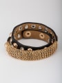 thumb A Gold Plated PU Stylish Rhinestone Bangle Of 0