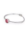 thumb Mother's Initial Red Bangle with Round austrian Crystals 1