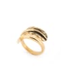 thumb Feather style with Gold Plated Titanium Band band ring 0