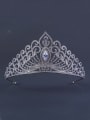 thumb Model No 1000001757 Platinum Plated Stylish Zircon Wedding Crown 0