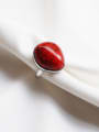 thumb Personalized Silver Red Stone Band band ring 1