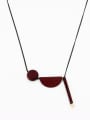 thumb Custom Burgundy Personalized Chain with Mixed Metal 0