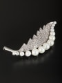 thumb White Lapel Pins & Brooche with Platinum Plated Pearl 0