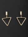 thumb Gold color Gold Plated Triangle Drop drop Earring 0