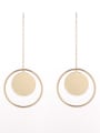 thumb Model No 1000004205 Personalized Gold Plated Zinc Alloy Gold Round Drop drop Earring 0