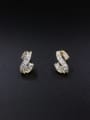 thumb style with Gold Plated Zircon Studs stud Earring 0