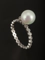 thumb GODKI Luxury Women Wedding Dubai A Platinum Plated Copper Stylish Pearl Ring Of Round  Combination of the ring 3