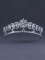 thumb Blacksmith Made Platinum Plated Zircon Flower Wedding Crown 0