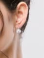 thumb Copper Cubic Zirconia Geometric Minimalist Stud Earring 1