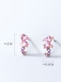 thumb 925 Sterling Silver Cubic Zirconia Seahorse Cute Stud Earring 3