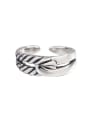 thumb 925 Sterling Silver Vintage Twisted cross double layer Band Ring 0